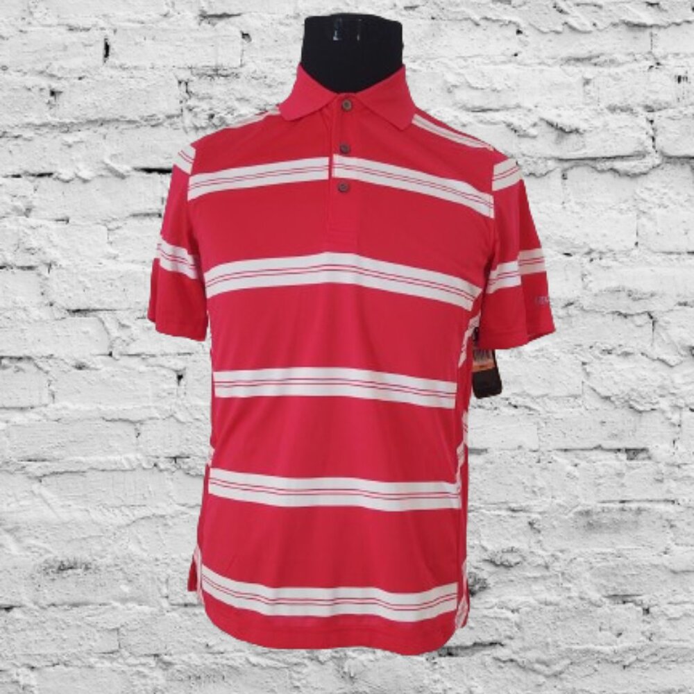 IZOD PERFORM. X MEM SHORT SLEEVE GOLF POLO SHIRT - SIZE SMALL